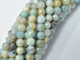 Mystic Coated Amazonite, 6mm (6.3mm) Faceted, AB Coated-BeadBasic