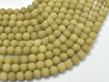 Matte Jade Beads, Olive Green, 6mm (6.5mm)-BeadBasic