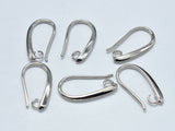 10pcs Earing Hooks, Fishhook, Silver Plated, 10x20mm, Hole 2mm-BeadBasic