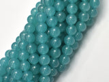 Jade Beads, Teal, 8mm Round Beads-BeadBasic
