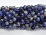 Sodalite Beads, 8mm (8.5mm), Round, 15 Inch-BeadBasic