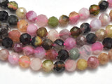 Watermelon Tourmaline Beads, 3mm Micro Faceted Round-BeadBasic