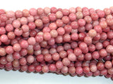 Rhodonite Beads, Pink Rhodonite, 4mm (4.6mm) Round-BeadBasic