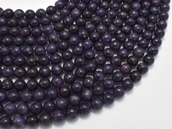 Lepidolite Beads, 6mm (6.7mm) Round Beads-BeadBasic
