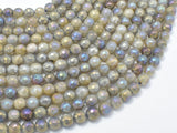 Mystic Coated Labradorite, 6mm Faceted Round, AB Coated-BeadBasic