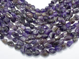 Amethyst, Approx 12 x (12-18) mm Faceted Nugget Beads-BeadBasic