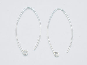 4pcs 925 Sterling Silver Arc Earwire, 20gauge Earring Hook-BeadBasic