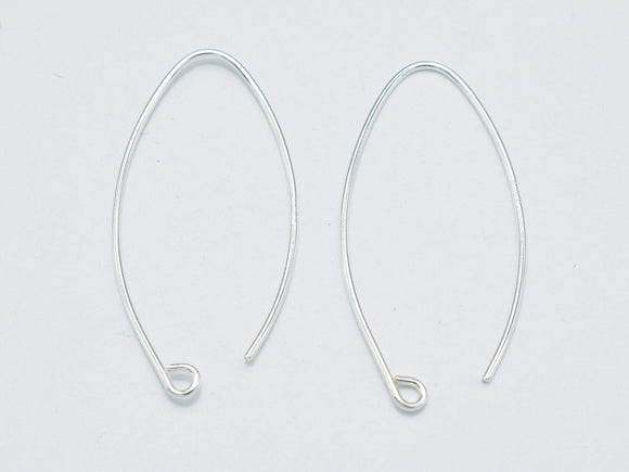 4pcs 925 Sterling Silver Arc Earwire, 20gauge Earring Hook-BeadBasic