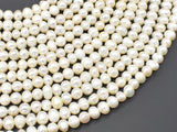 Fresh Water Pearl Beads-White, Approx 5-6mm Potato Beads-BeadBasic