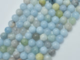 Genuine Aquamarine Beads, 8mm Round Beads-BeadBasic