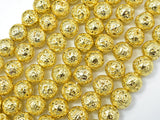 Lava-Gold Plated, 10mm (10.5mm) Round-BeadBasic