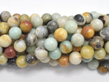 Amazonite, Round beads, 10mm ( 10.5 mm)-BeadBasic