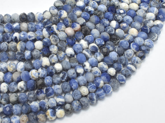 Sodalite Beads, 4x6mm Faceted Rondelle-BeadBasic