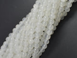 Selenite, Gypsum, 6mm (6.3mm), Round Beads-BeadBasic