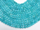 Jade - Teal, 8mm Faceted Star Cut Round-BeadBasic