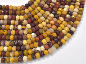 Mookaite Beads, 4x6mm Faceted Rondelle-BeadBasic