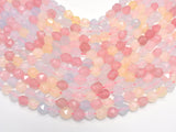 Jade - Multi Color, 8mm Faceted Star Cut Round, 14.5 Inch-BeadBasic
