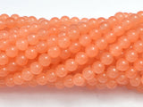 Jade - Orange, 6mm (6.3mm) Round-BeadBasic