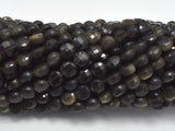Golden Obsidian, 4mm (4.5mm) Faceted Coin-BeadBasic
