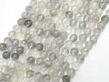 Gray Quartz Beads, Round, 6mm-BeadBasic