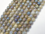 Mystic Coated Labradorite Beads, 8mm (7.8mm) Faceted Round-BeadBasic