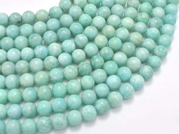 Russian Amazonite Beads, 8mm Round Beads-BeadBasic
