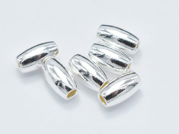 20pcs 925 Sterling Silver Beads, 3x5.6mm Rice Beads-BeadBasic