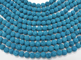 Blue Lava Beads, 8mm (8.6mm) Round Beads-BeadBasic