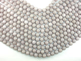 Jade Beads, Light Gray, 10mm(10.3mm) Faceted Round-BeadBasic