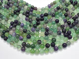 Fluorite, Rainbow Fluorite, 8mm, Round-BeadBasic