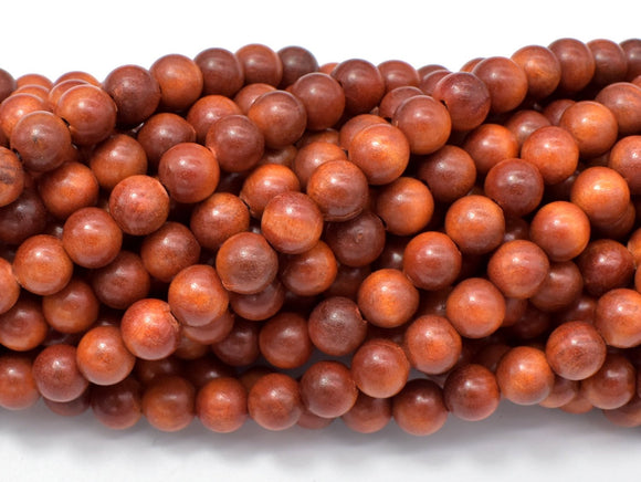 Dragon Blood Wood Beads, 6mm Round Beads, 25 Inch-BeadBasic