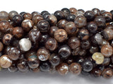 Brown Fire Agate, 8mm Round Beads, 15 Inch-BeadBasic