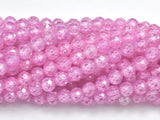 Cubic Zirconia - Pink, CZ beads, 4mm, Faceted-BeadBasic