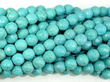 Turquoise Howlite, 8mm (7.5 mm) Faceted Round Beads-BeadBasic