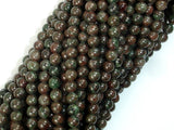 Red Green Garnet Beads, 4mm Round Beads-BeadBasic