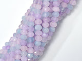 Aquamarine, Lavender Amethyst (Lavender Jade), Rose Quartz, 4x6mm Faceted Rondelle,-BeadBasic
