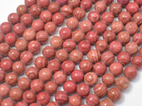 Pink Banded Jasper, 6mm Round Beads-BeadBasic