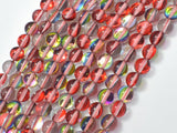 Mystic Aura Quartz-Red, Rainbow, 6mm (6.3mm) Round-BeadBasic