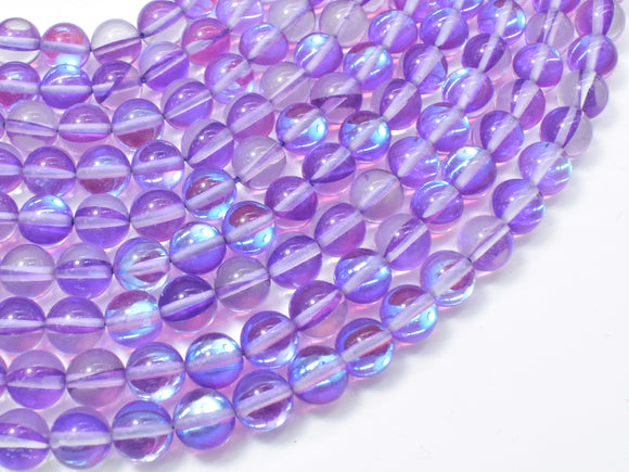Mystic Aura Quartz-Purple, 8mm (8.5mm) Round Beads-BeadBasic