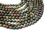 Dragon Blood Jasper Beads, 10mm Round Beads-BeadBasic