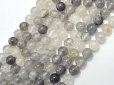 Gray Quartz Beads, Round, 8mm-BeadBasic