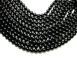 Black Tourmaline Beads, Round, 10mm-BeadBasic