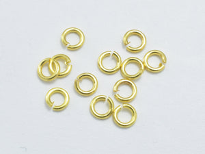 Approx. 300pcs 3mm Open Jump Ring, 0.6mm (22gauge), Gold Plated Brass Jump Ring-BeadBasic