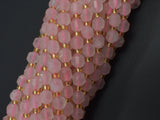 Rose Quartz Beads, 6mm Faceted Prism Double Point Cut-BeadBasic