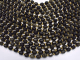 Golden Obsidian Beads, 8mm Faceted Prism Double Point Cut-BeadBasic