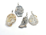 Natural Agate Pendant, Raw Agate, Size Vary, 1 Piece-BeadBasic
