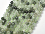 Green Rutilated Quartz Beads, 6mm Round Beads-BeadBasic