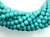 Howlite Turquoise Beads, Round, 6mm-BeadBasic