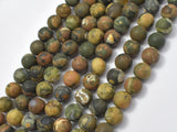 Matte Rhyolite Beads, 8mm, Round Beads-BeadBasic