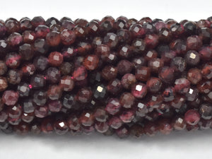 Red Garnet Beads, 3mm Micro Faceted Round-BeadBasic